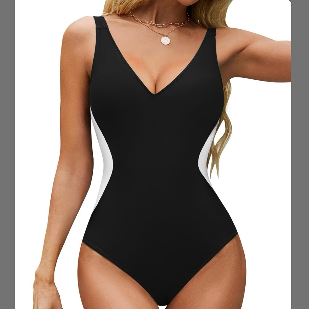 Black and White Women's Swimsuit